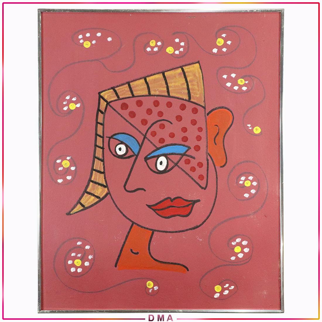 Zumba DNS, Mid-Century Modern Abstract Oil/b Portrait (1 of 7)