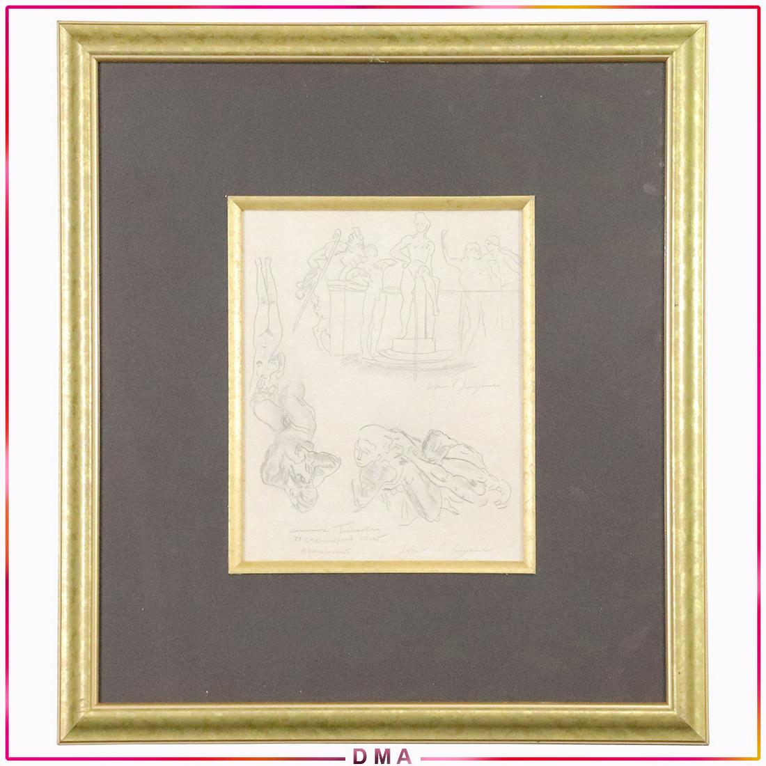 John Singer Sargent, Signed Personalized Pencil Sketch (1 of 11)