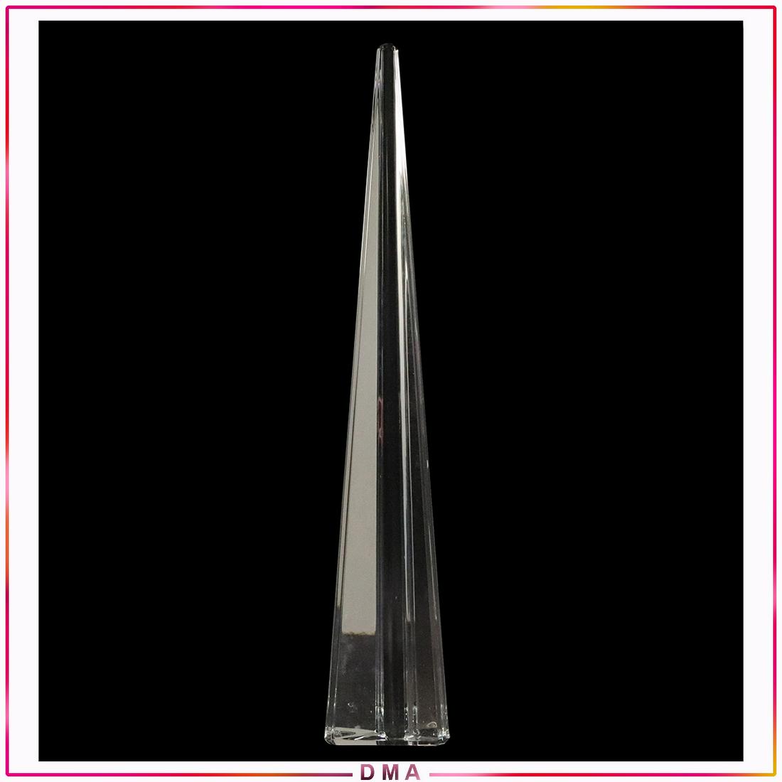 Baccarat Signed Crystal Glass Obelisk 18.25 in. height: Baccarat Signed Crystal Glass Obelisk 18.25 in. height. Size: 18.25x3.25