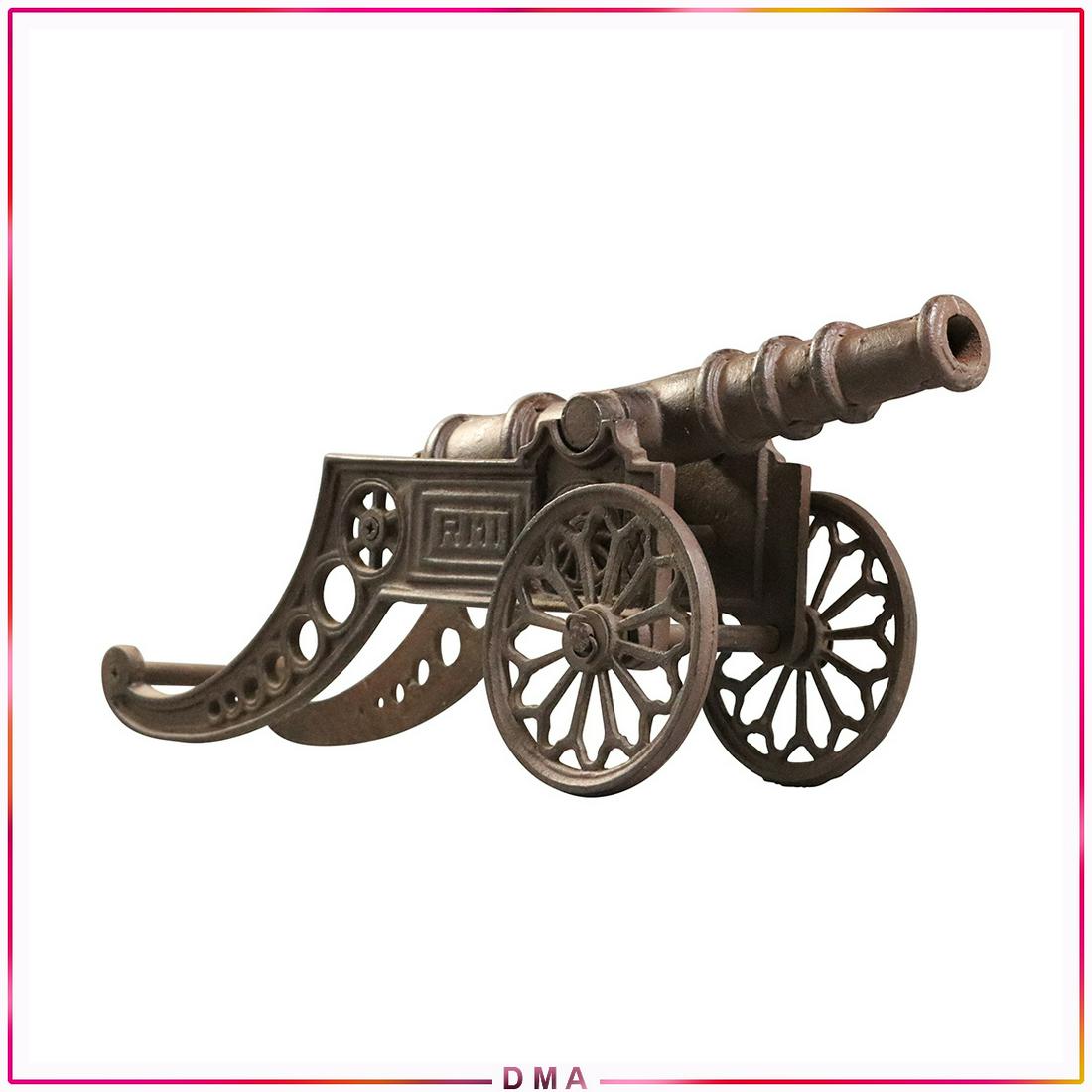 Cast Iron Civil War Replica Cannon Model marked RMI: Cast Iron Civil War Replica Cannon Model marked RMI. Size: 8.5x20x5.5