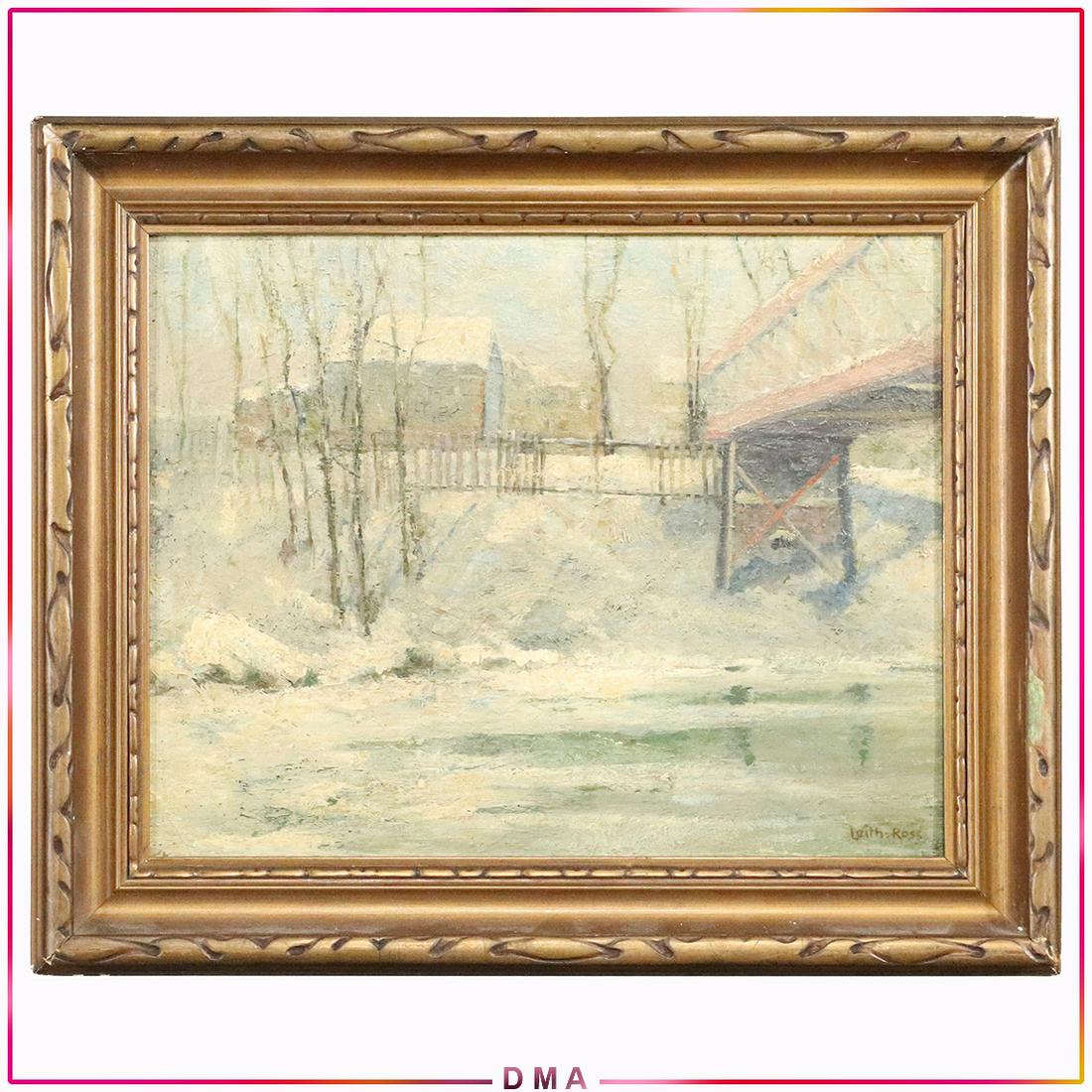 Harry Leith Ross 1886-1973,Oil/b New Hope Bridge: Harry Leith Ross 1886-1973,Oil/b New Hope Bridge. Signed Letih-Ross. Oil on board painting. Framed. Size: 11x14 image, 14.5x17.5 outside frame. ASKart: Harry Leith-Ross (1886 - 1973) was active/lived