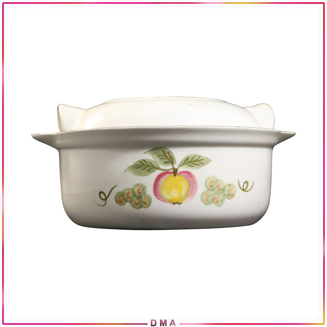 Vintage STANGL Pottery Casserole Bowl with Cover, Peach: Vintage STANGL Pottery Casserole Bowl with Cover, Peach. Size: 5h x 8.25w