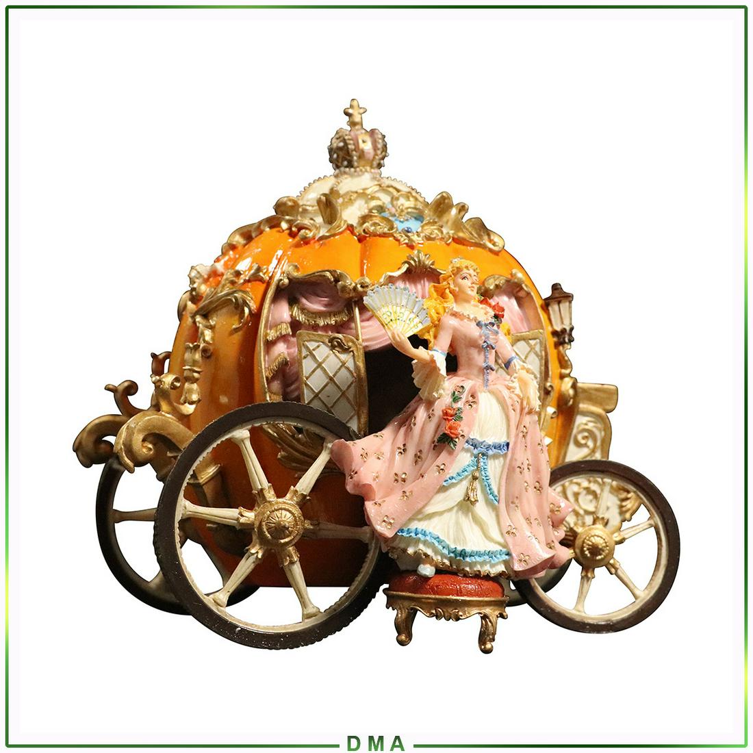 Fitz and Floyd Cinderella Musical Carriage "Swan Lake": Fitz and Floyd Cinderella Musical Carriage "Swan Lake" in original box. Size: 6h x 6.5L, 8.5x9.75x9 box