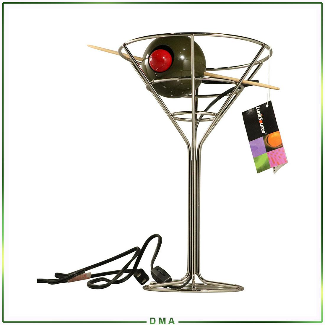 Lumi Source "Martini Lamp" Chrome Frame, Like New: Lumi Source "Martini Lamp" Chrome Frame, Like New, original tag. Size: 14.5h x 9.5w