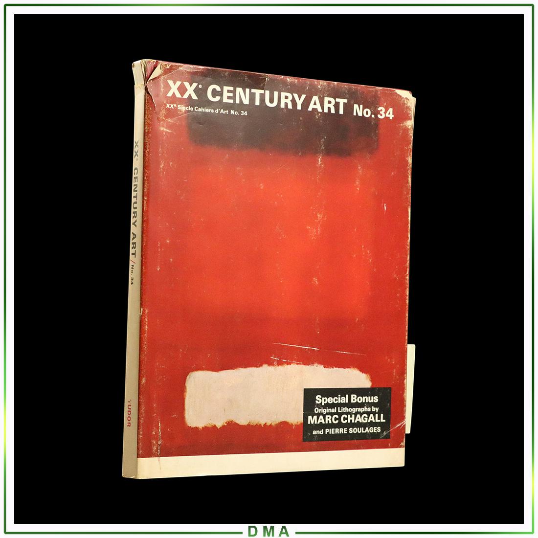 Vintage Book: XX Century Art, Panorama: Vintage Book: XX Century Art, Panorama '70. Fully Illustrated, with two original lithographs, one is Chagall. Size: 12.5x9.75x0.75