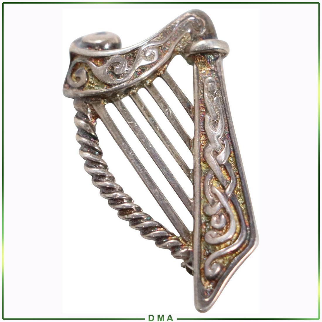 Sterling Silver Harp "Lyre" Brooch: Sterling Silver Harp "Lyre" Brooch. Marked: Sterling ; size: 1 5/8 in. x 7/8 in.