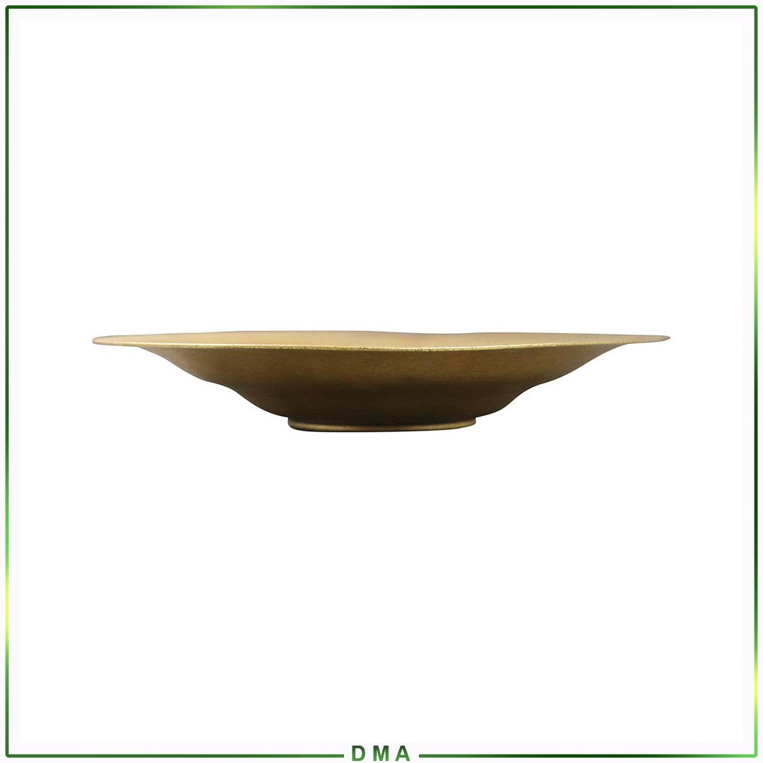 TIFFANY STUDIOS NEW YORK Gold Dore Bronze Plate #1703: TIFFANY STUDIOS NEW YORK Gold Dore Bronze Plate #1703. Size: 1.5h x 9dia