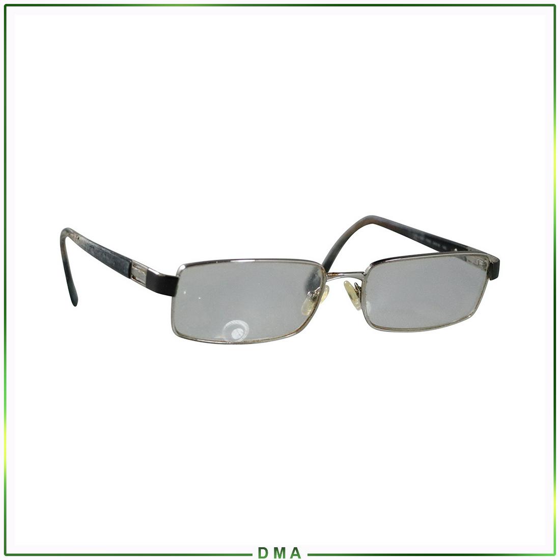 VERSACE Eyeglass Frame with Case & Box: VERSACE Eyeglass Frame with Case & Box. Size: 5.5L x 5.5w