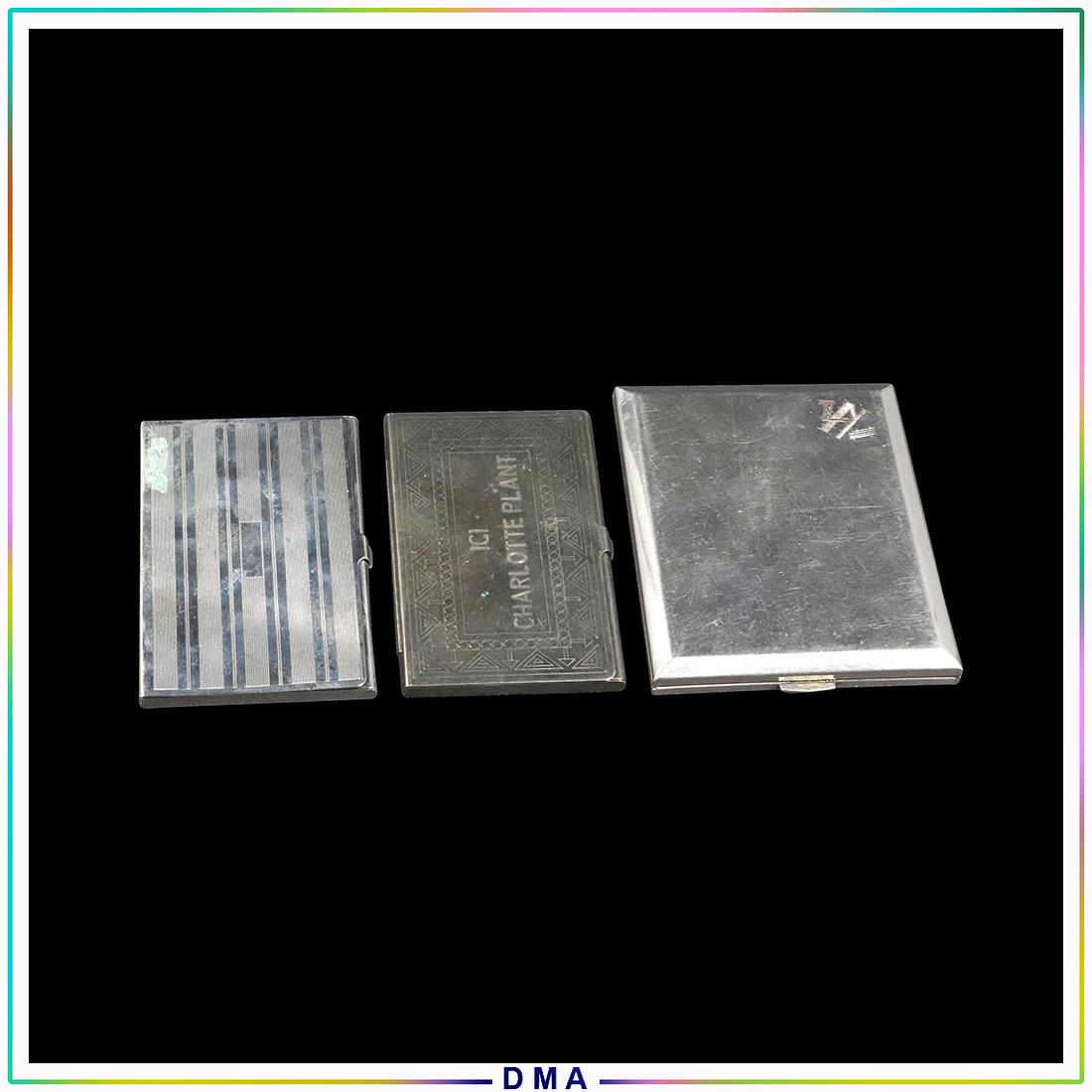3 Odd Silver Plate Card Cases Inc. Frank Lloyd Wright: 3 Odd Silver Plate Card Cases Inc. Frank Lloyd Wright. Size: 2.25L x 3.75w, 4L x 3w