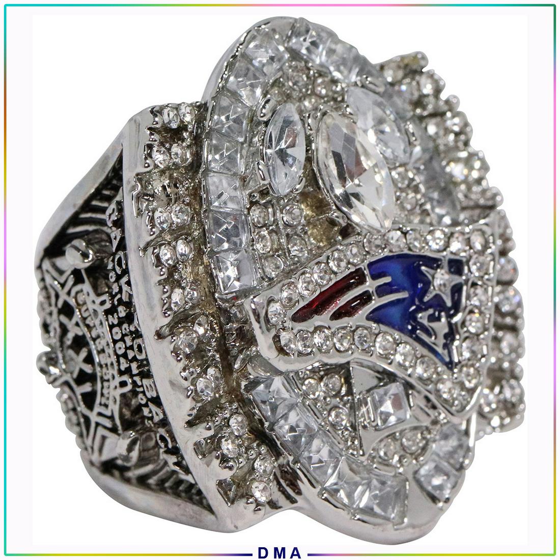 Replica Ring Back to Back 2004 Playoffs Tom Brady: Replica Ring Back to Back 2004 Playoffs Tom Brady . Ring Size 11 ; Size: 1 1/4 in. x 1 1/8 in.