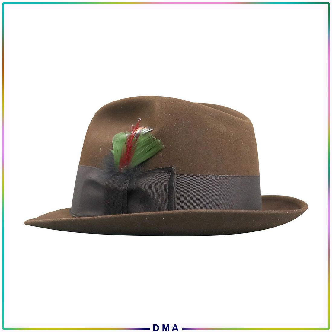 Vintage STETSON Brown Man's Dress Hat with Box: Vintage STETSON Brown Man's Dress Hat with Box. Size: 8 in. h x 14.5 in. w in box