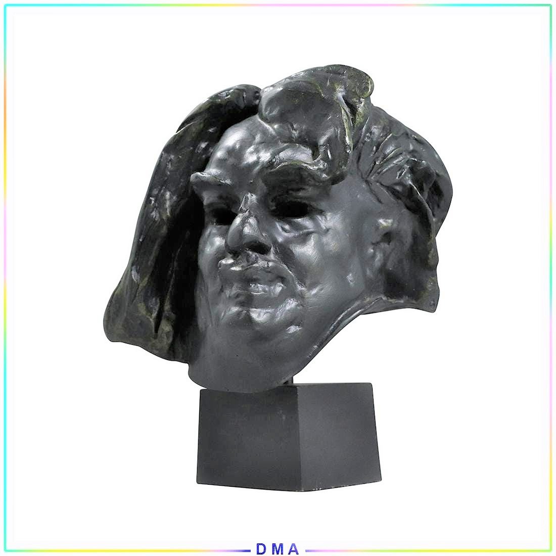 Auguste Rodin, Bronze Bust of Honore de Balzac Novelist: Auguste Rodin, Bronze Bust of Honore de Balzac Novelist. Quality bronze casting. Signed: A. Rodin. Good original dark bronze patina finish. Size: 9h x 7.5w. ASKart: Auguste Rodin (1840 - 1917) was act