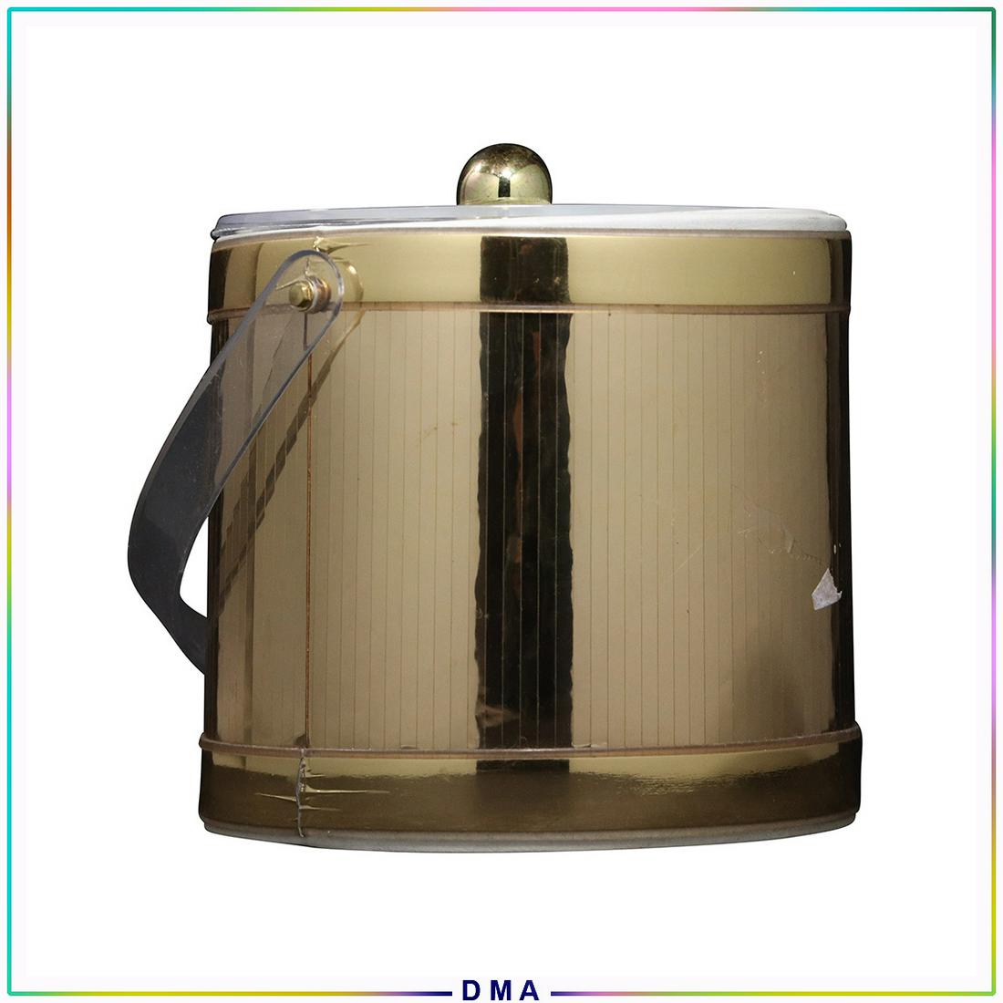 Georges Briard, Signed Mid-Century Modern Ice Bucket: Georges Briard, Signed Mid-Century Modern Ice Bucket. And has original label. Size: 7.5h x 8.5w. Georges Briard (May 17, 1917 – July 30, 2005 New York) was an American designer in the 1950s, 1960s,