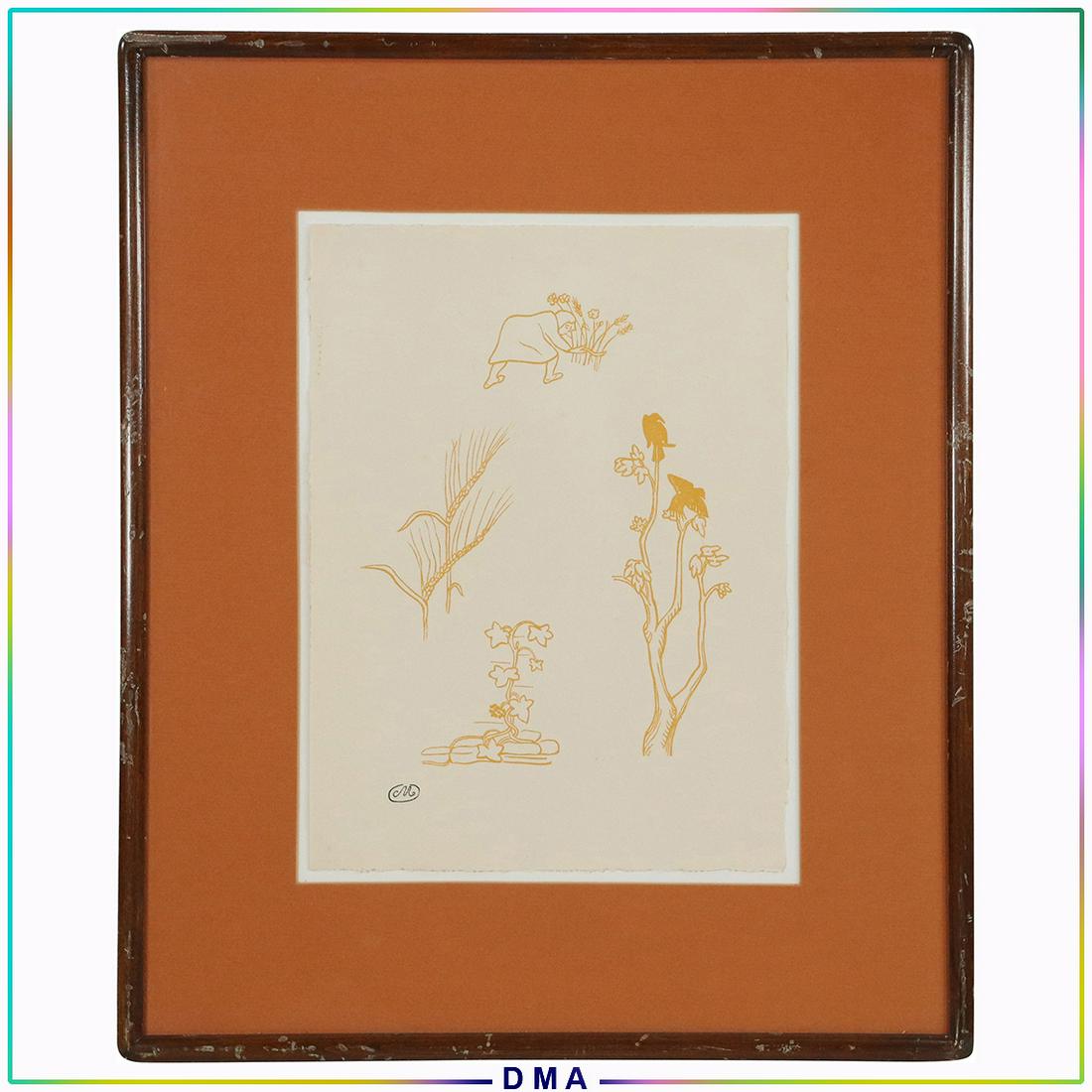 Aristide Maillol 1861-1944 Lithograph Gathering Flowers (1 of 8)