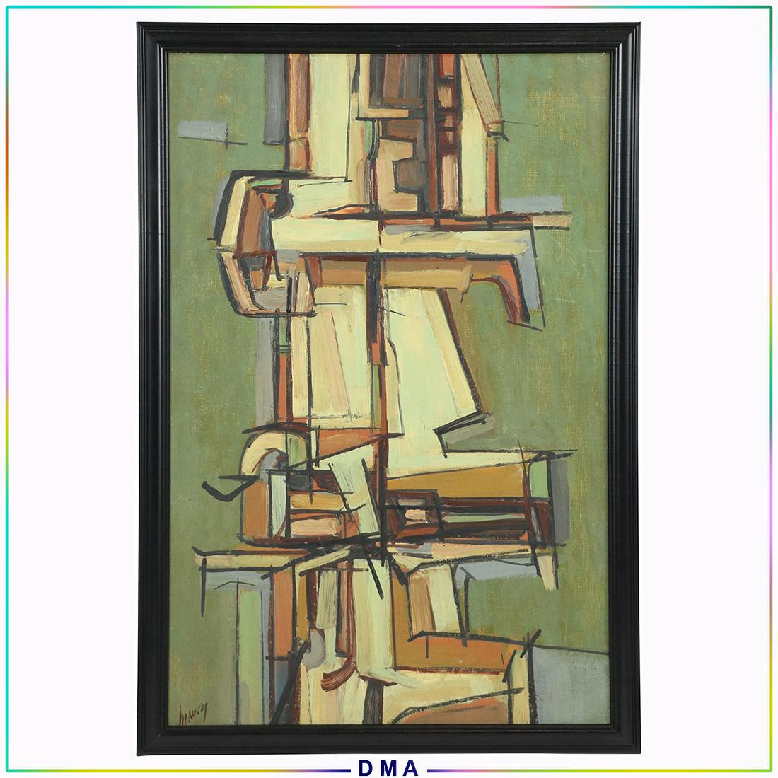 James V Harvey, Oil/c Mid-Century Abstract Painting (1 of 9)