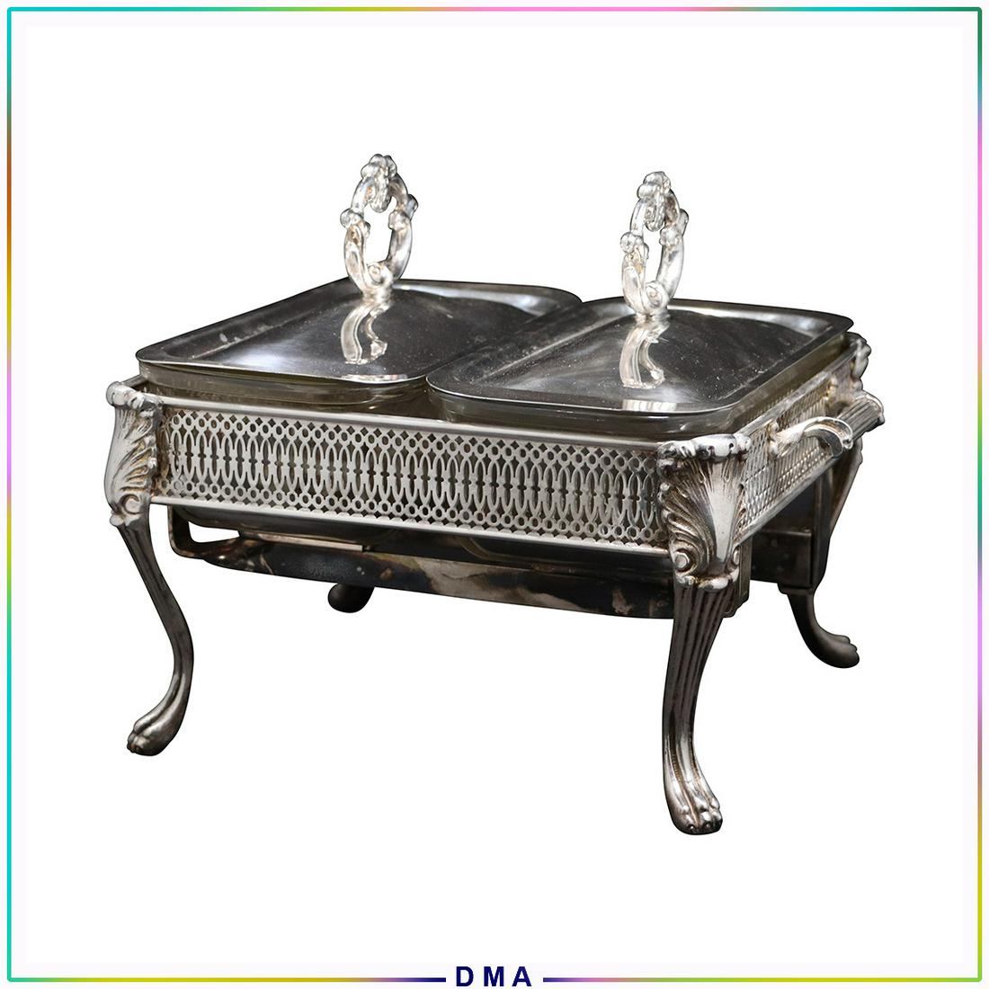 Continental Silver Plate 2-Sectioned Serving Dish (1 of 9)