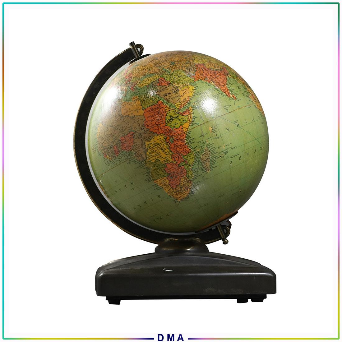 Vintage 1950s Light Up Glass World Globe on Stand (1 of 8)