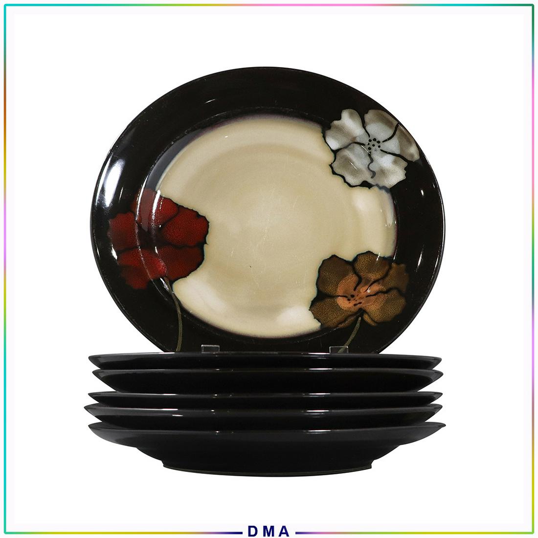 [6] Pfaltzgraff Painted Poppies  Pottery Dinner Plates (1 of 6)