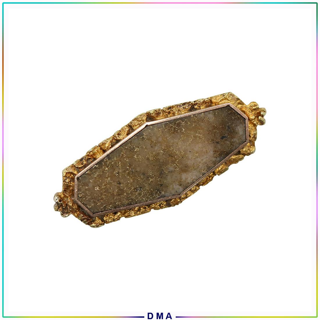 14K Native Gold Nuggets Antique Pin / Brooch (1 of 6)