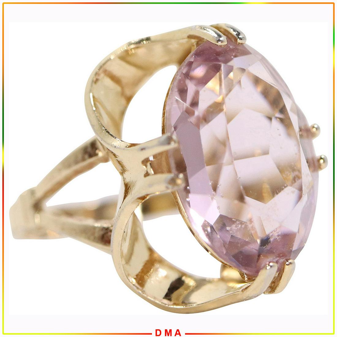 18K Yellow Gold Large Topaz Ring Size 7.75 (1 of 4)