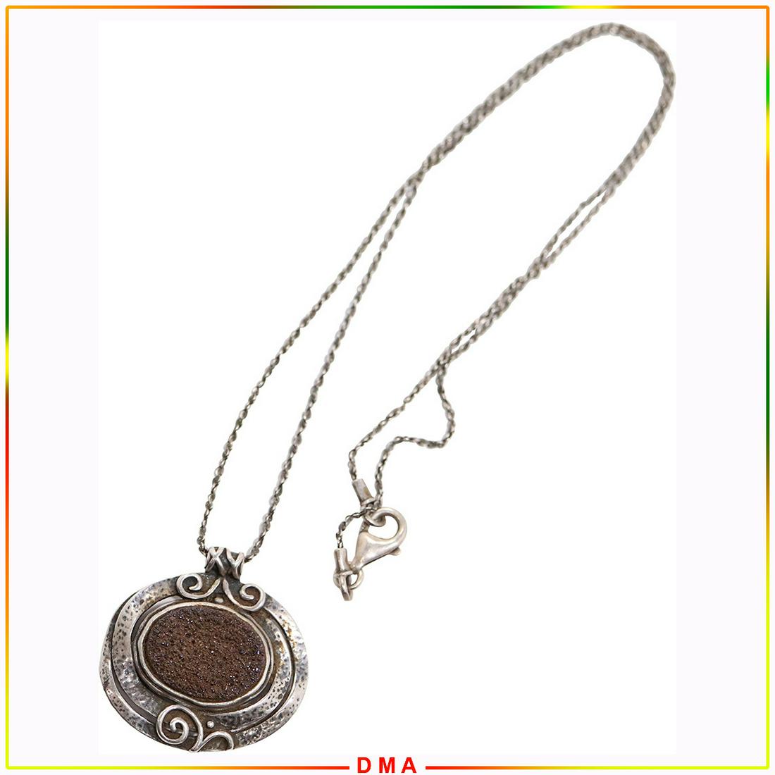 .925 Sterling Israel Amethyst Nugget Pendant Necklace (1 of 6)