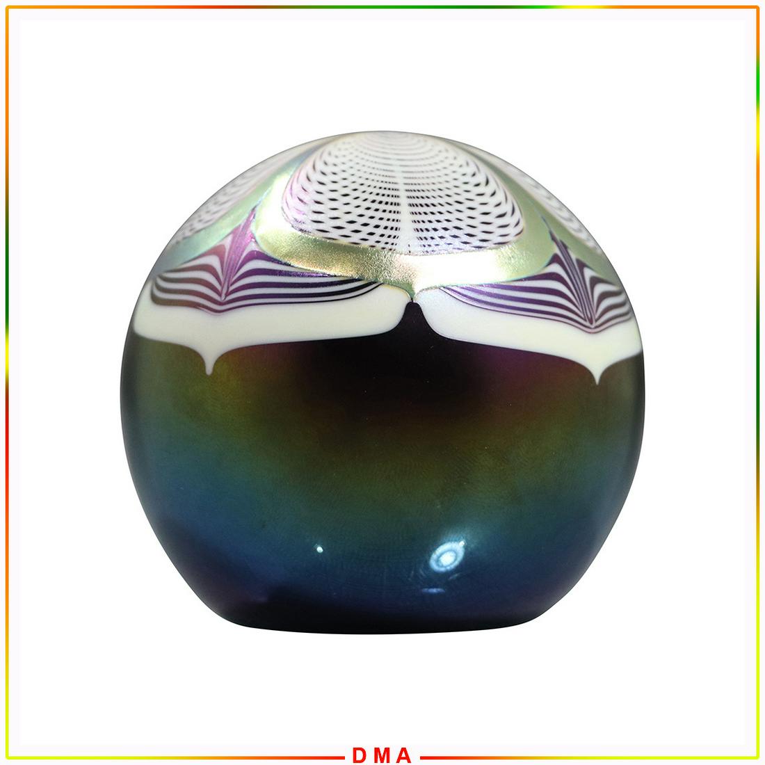 Stuart Abelman 1991 Signed Pulled Feather Paperweight (1 of 6)