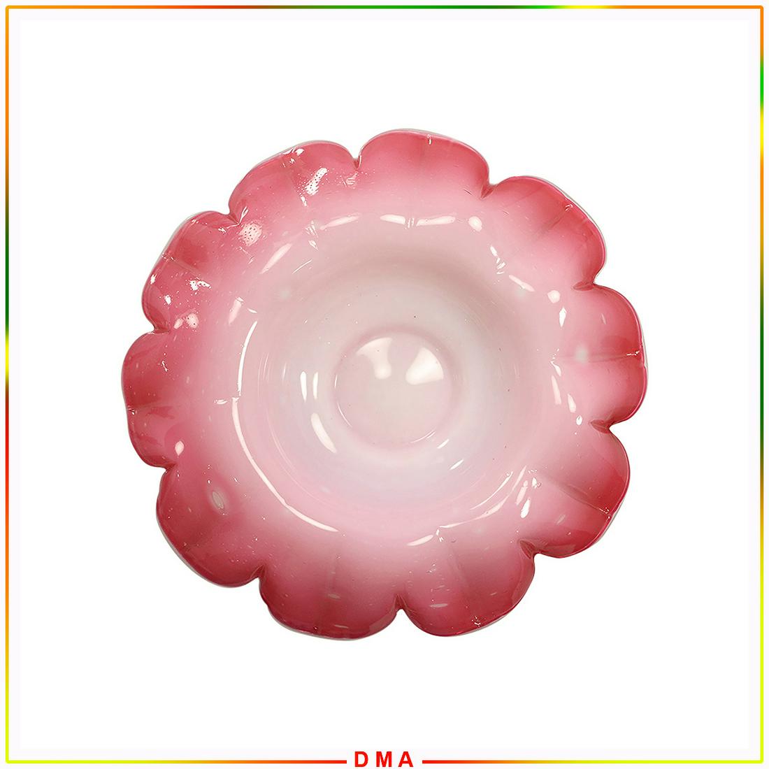 Victorian Webb Mount Washington Glass Lily Pad Bowl: Victorian Webb Mount Washington Glass Lily Pad Bowl. Size: 2h x 8w