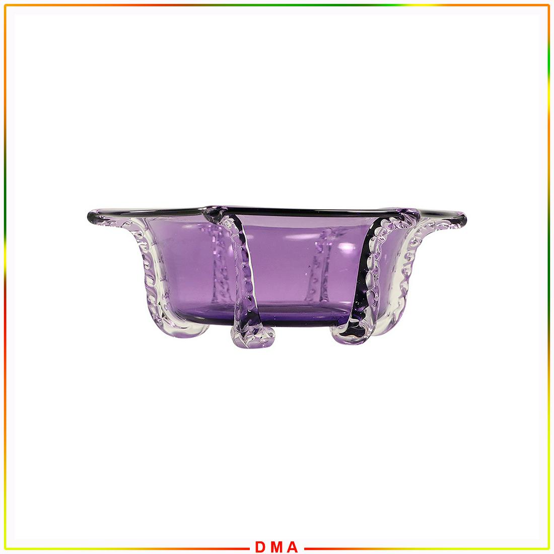 Quality Purple Amethyst Bowl Artist Signed on Base (1 of 6)