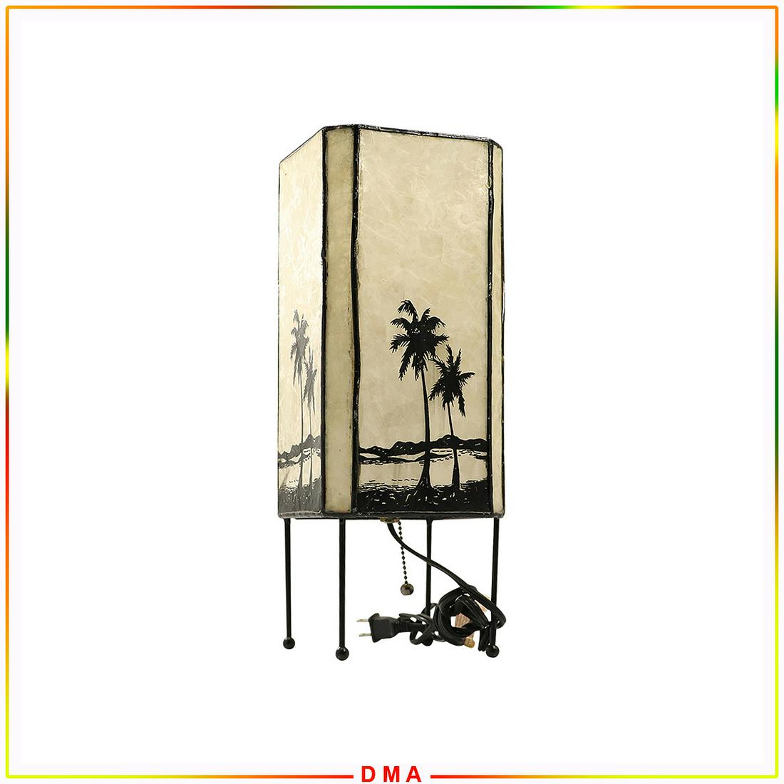 20th C. Mica Shade Palm Tree Tower Table Lamp (1 of 6)