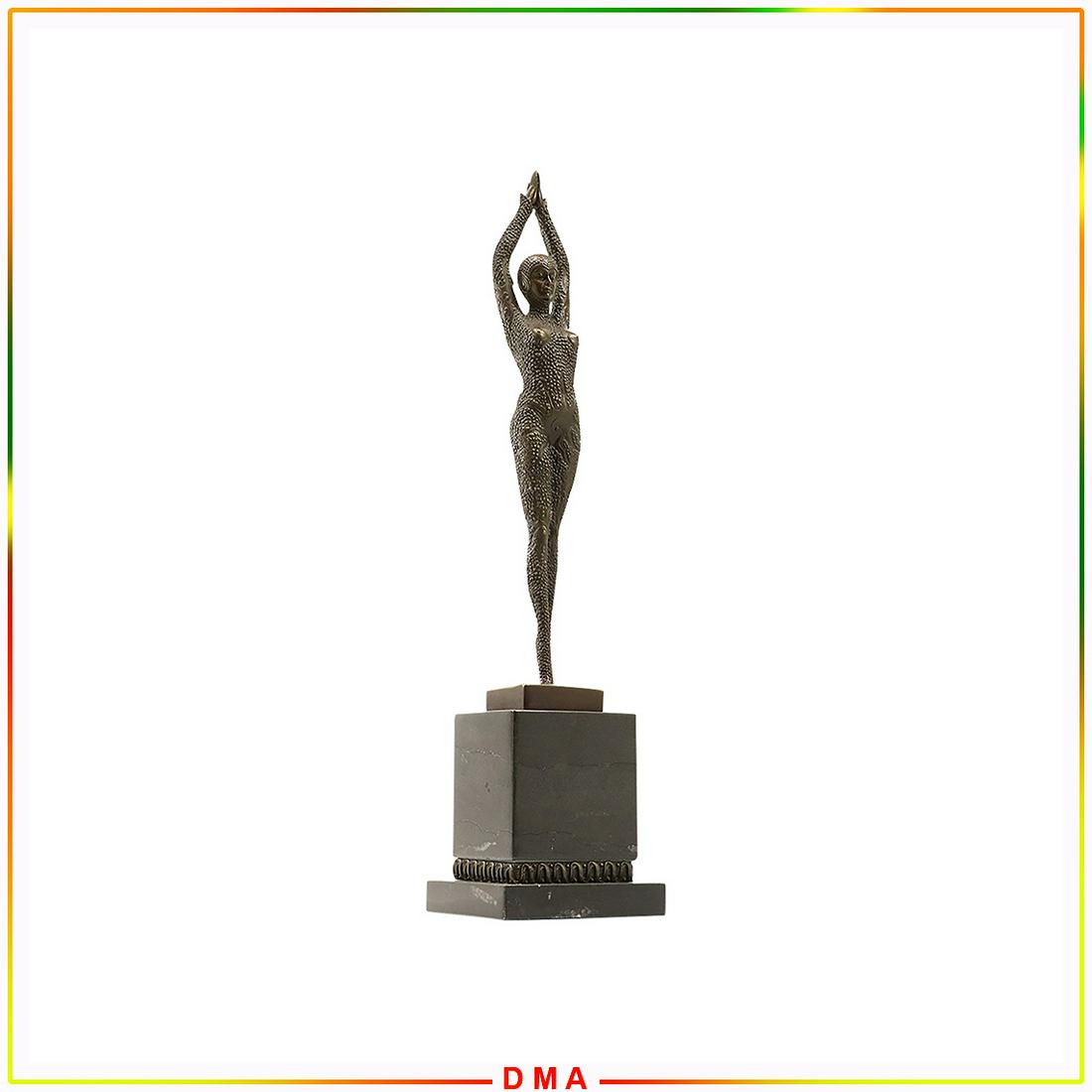 after D H Chiparus Bronze Art Deco Flapper Dancer (1 of 11)