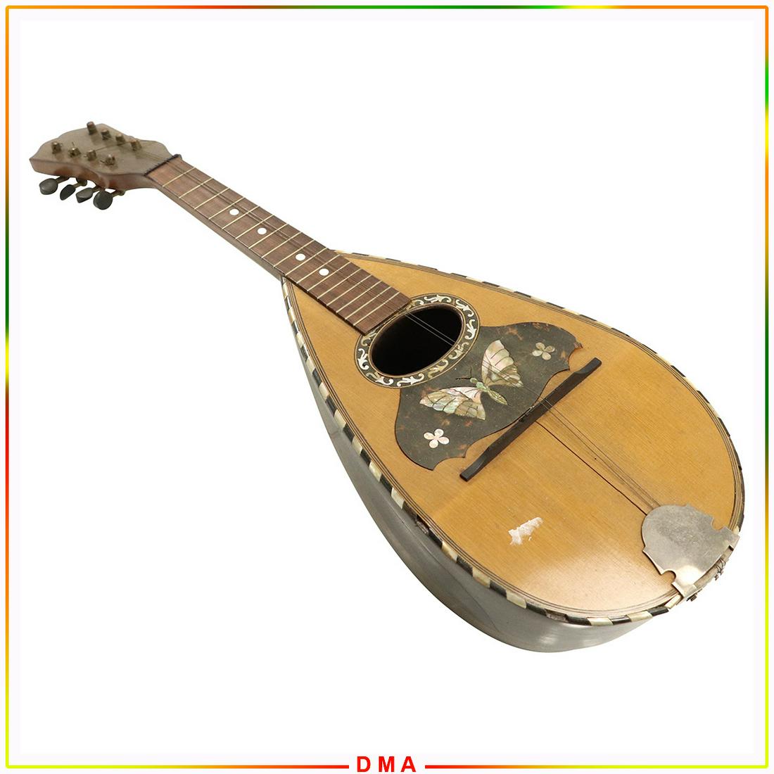 Antique Melon Back Mandolin with Inlaid MOP Butterfly (1 of 10)