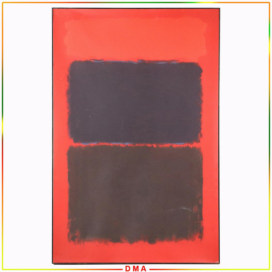 Mark Rothko, Serigraph, Light Red over Black Abstract (1 of 7)