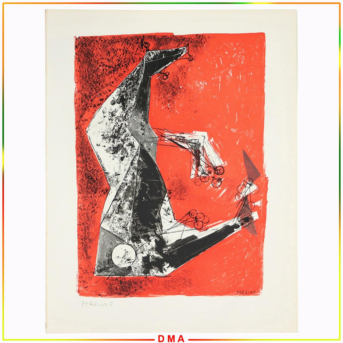 Marino Marini, Vintage Lithograph Abstract Horse Signed (1 of 7)