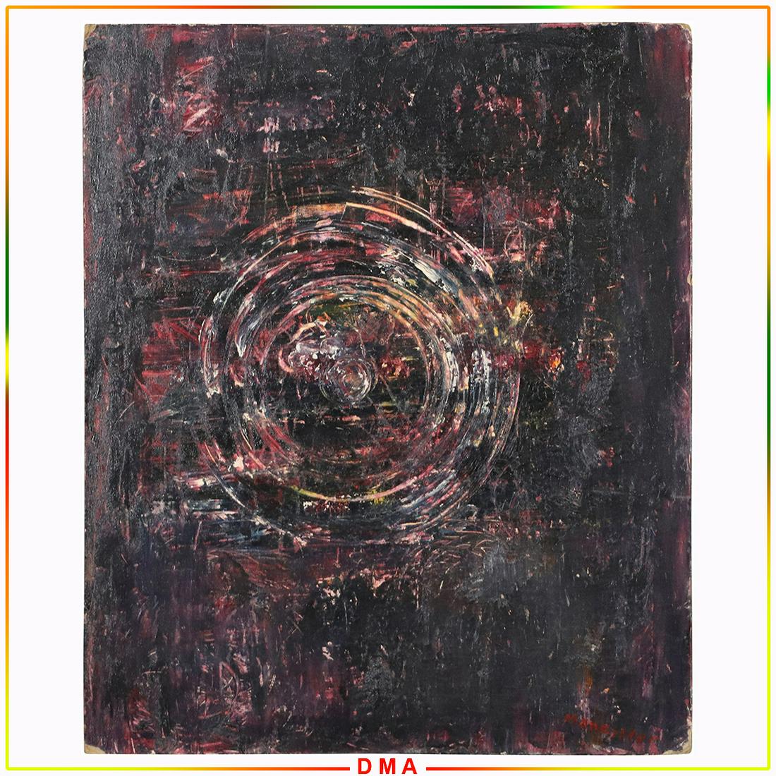 Alfred Manessier, attributed, Swirling Circle Abstract (1 of 7)