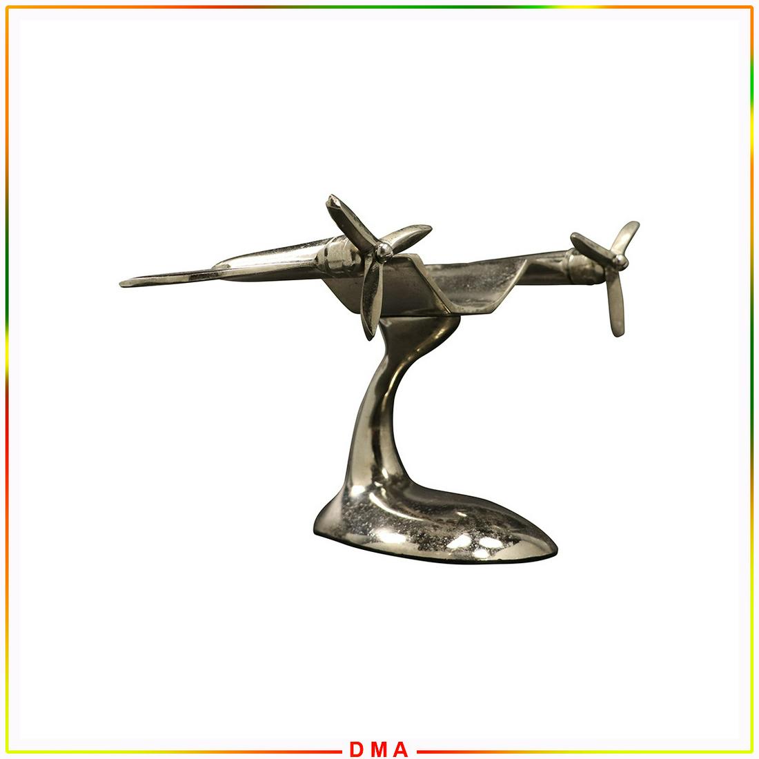 Chromed Metal Desk Top Airplane Model (1 of 5)