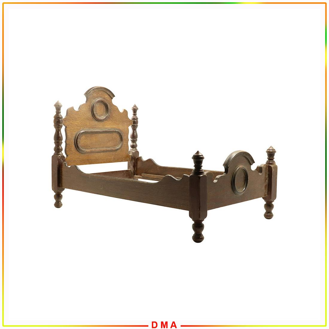 Victorian Style Wood Doll's Bed (1 of 7)