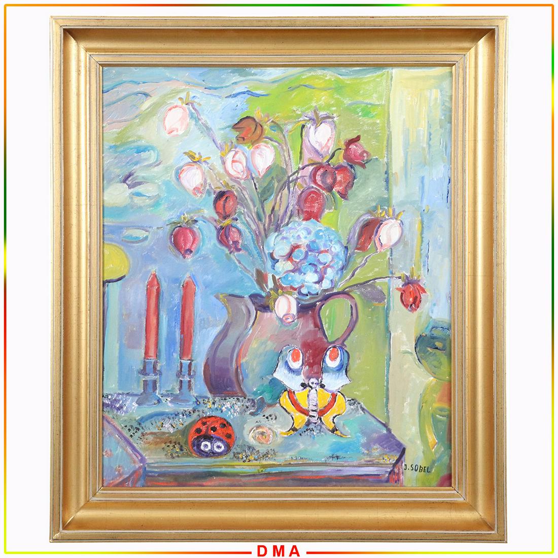 Jehudith [Judyta] Sobel 1924-2012 Polish O/c Still Life (1 of 7)