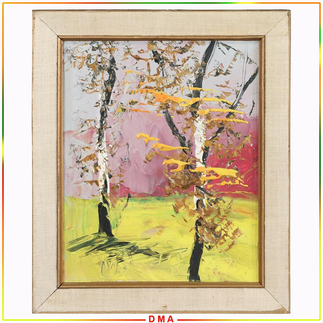 Morris Katz 1976, Jewish-American, Autumn in Catskills (1 of 6)