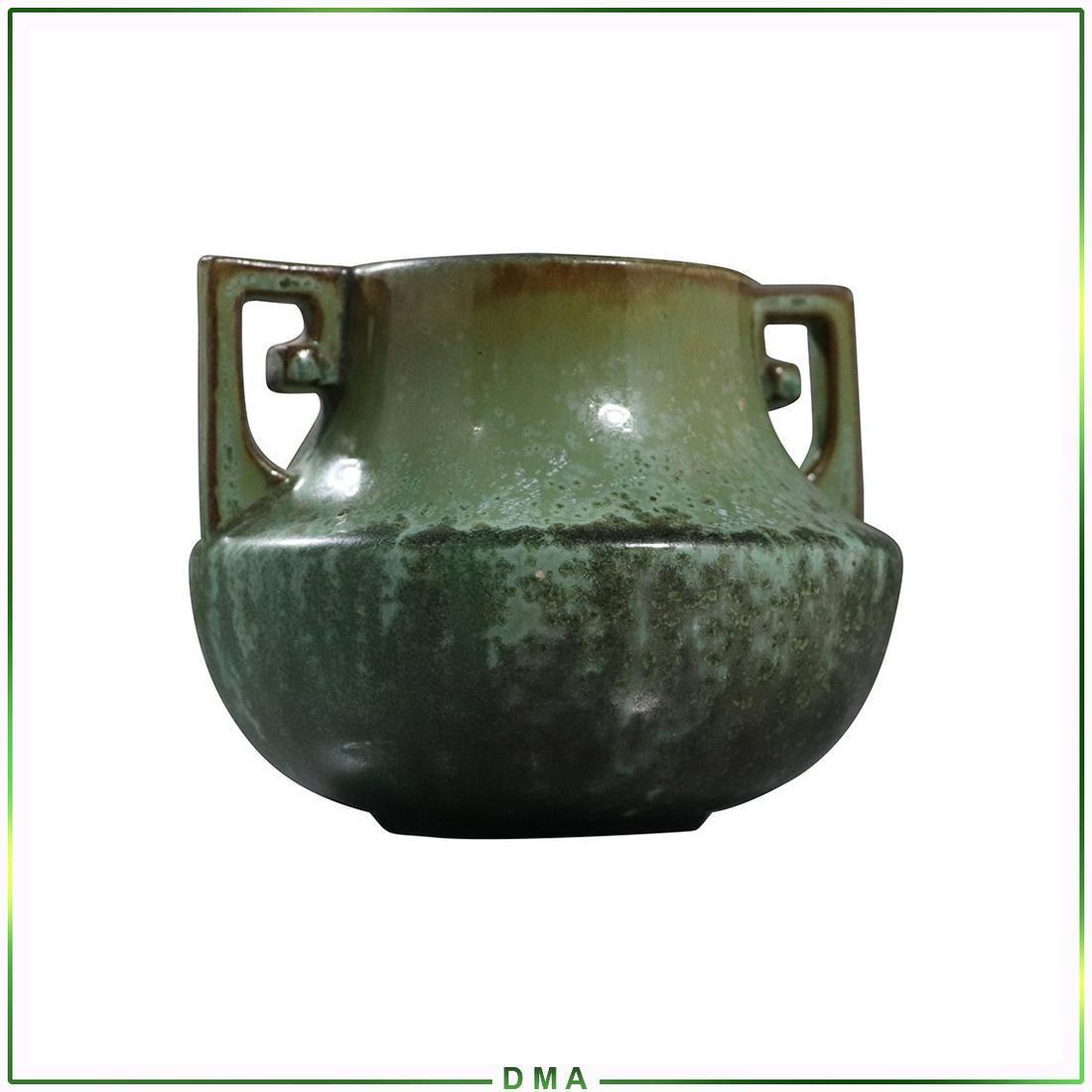 Fulper Pottery Green Mottled Glaze Arts & Crafts Vase (1 of 6)