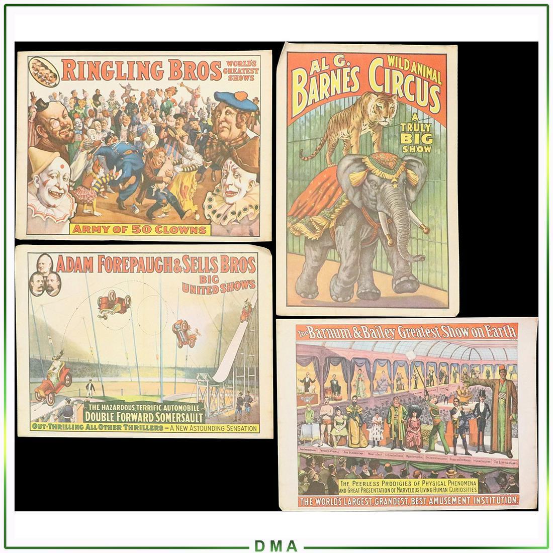 4 Assorted Circus Posters Copyright 1960 Circus World (1 of 10)