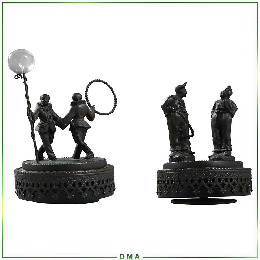 [2] Metal Clown and Jester Figures Music Boxes (1 of 13)