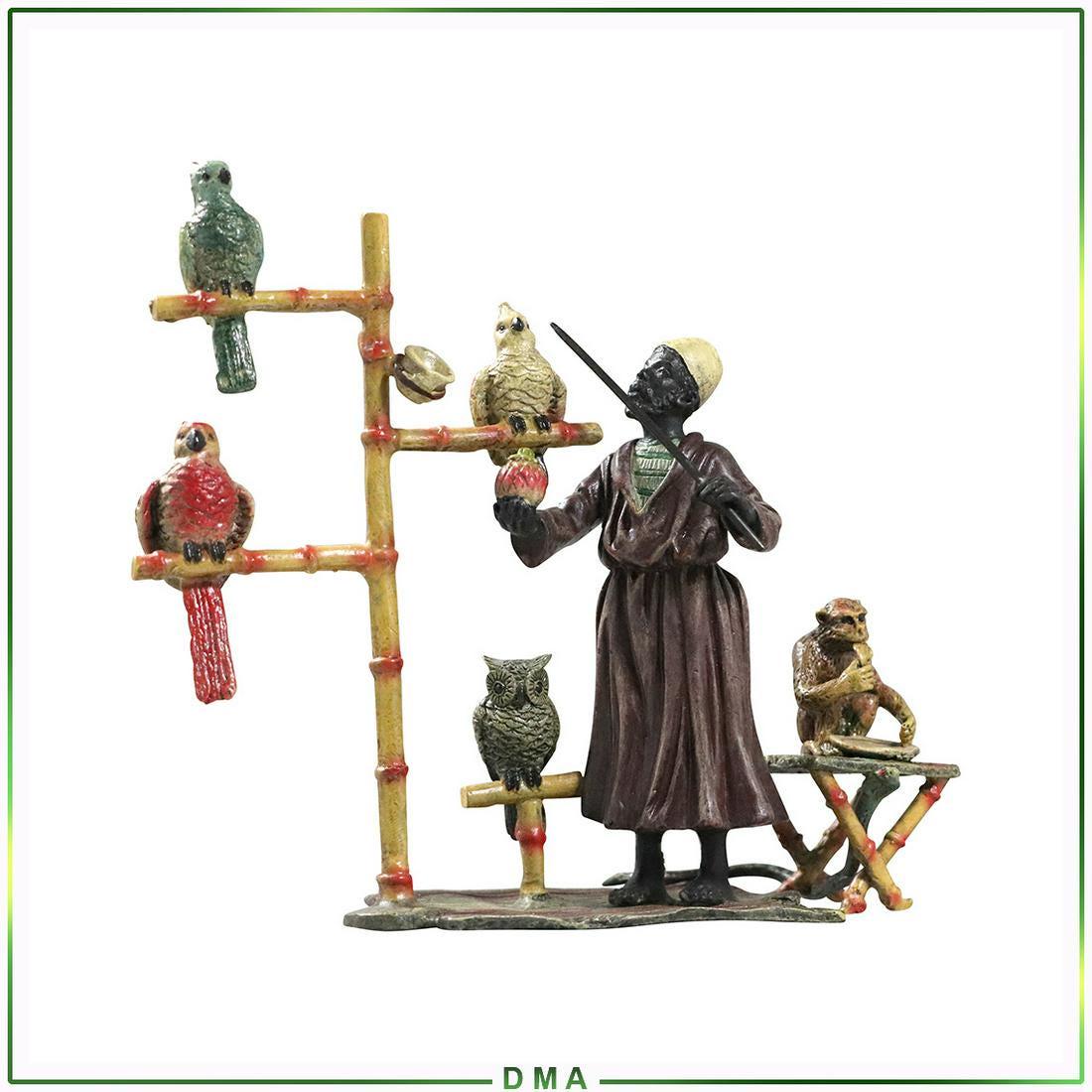 after Bergman, Vienna Bronze Arabian Parrot Trainer (1 of 9)