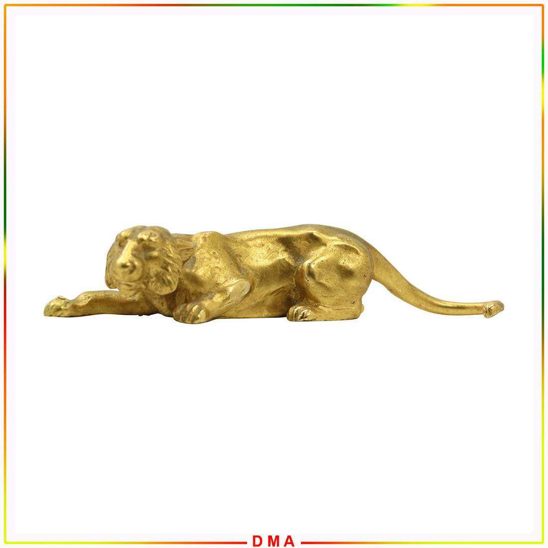 Austrian Gold Dore Bronze Crouching Tiger Figure (1 of 6)