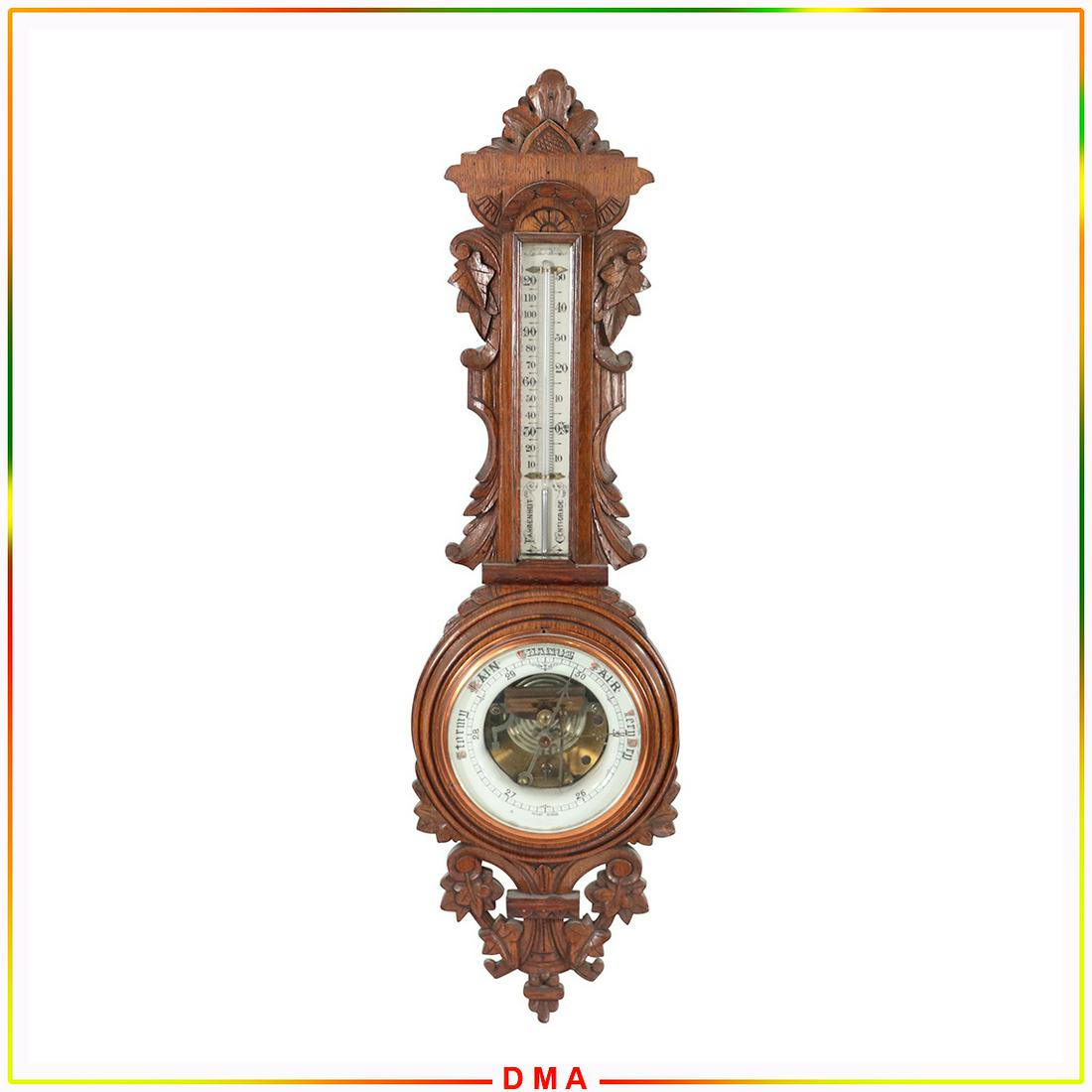 Antique 19th C. Walnut Victorian Wall Barometer (1 of 11)