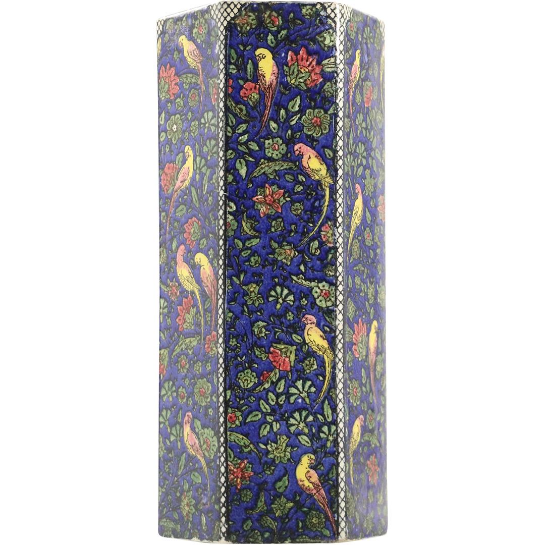 Royal Doulton Chintz Pattern Tall Hexagon Vase c. 1920 (1 of 7)