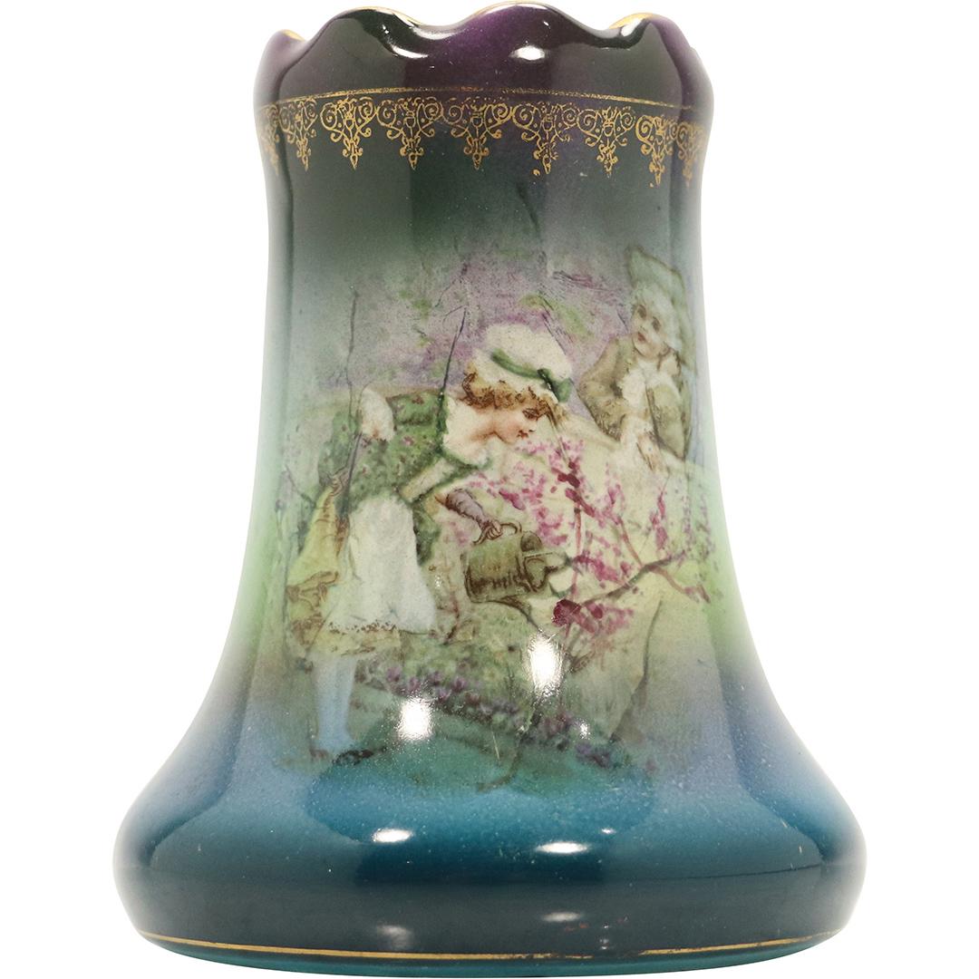 19th C. Royal Bonn Germany Porcelain Vase Woman Flowers (1 of 7)
