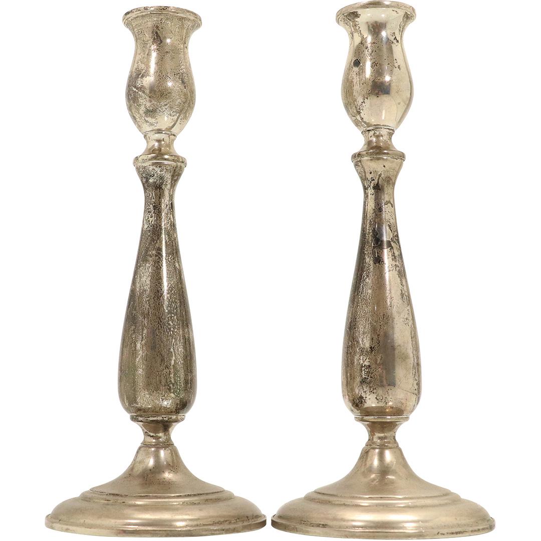 2 J E Caldwell & Co Sterling Weighted Tall Candlesticks (1 of 6)
