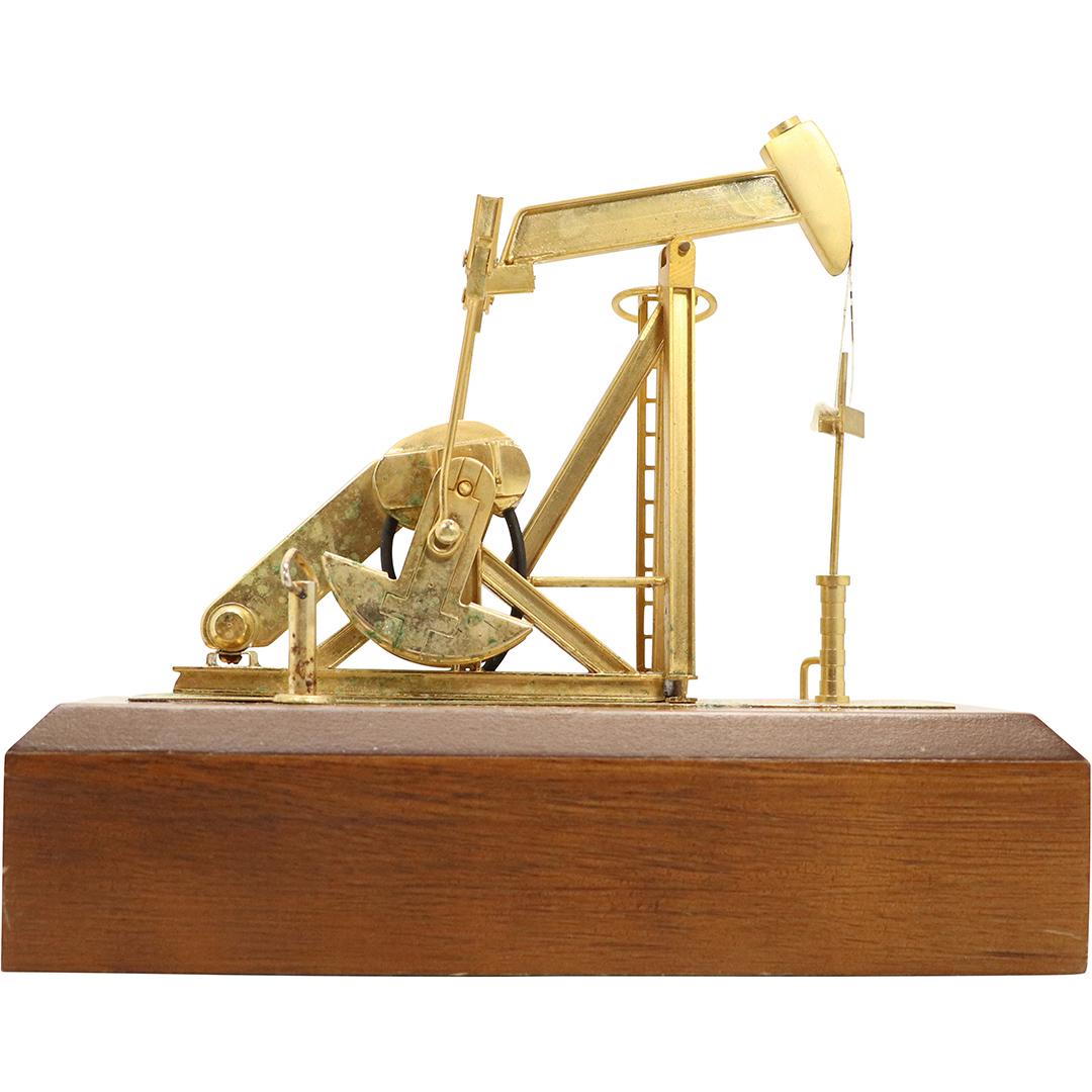 Brass Oil Drilling Model Music Box (1 of 7)