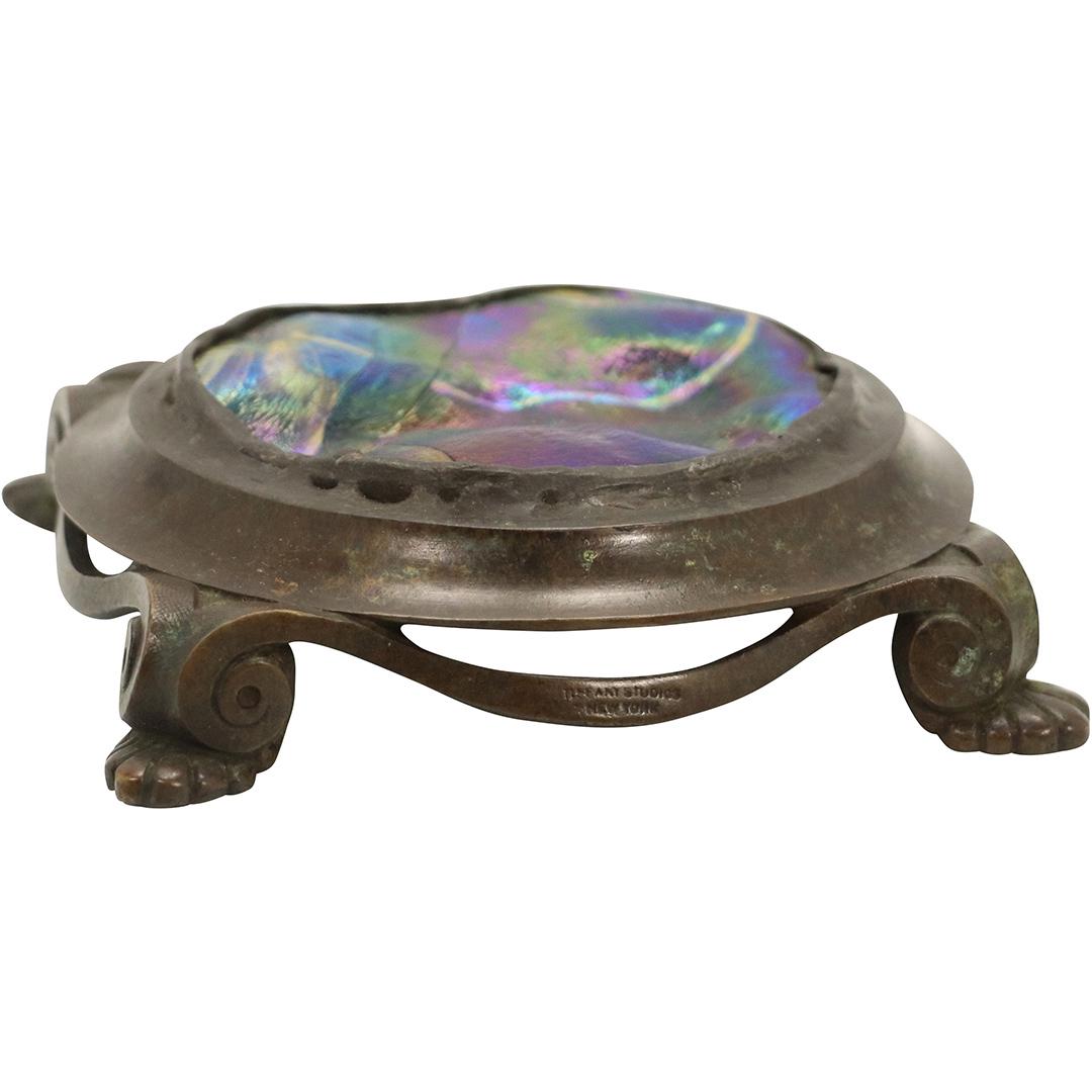 Tiffany Studios New York Bronze & Art Glass Paperweight (1 of 8)