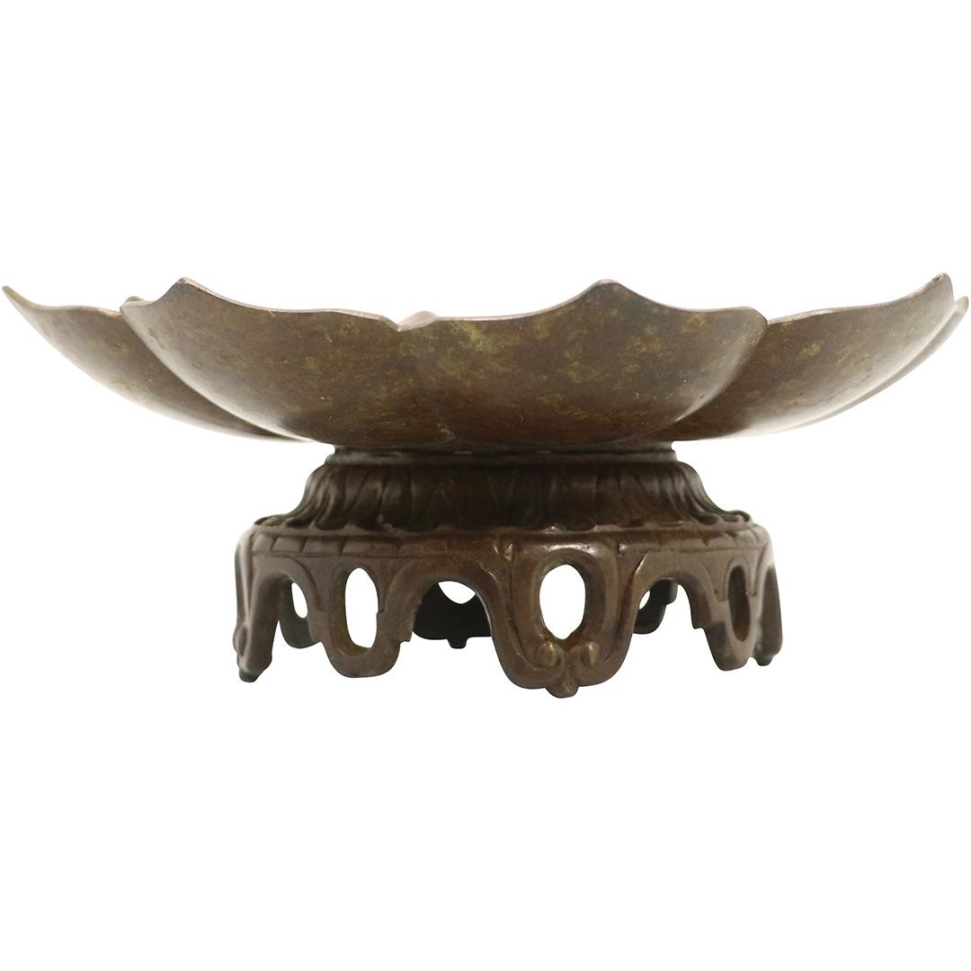 Tiffany Studios New York Bronze Lotus Dish Cypriot Ctr. (1 of 7)